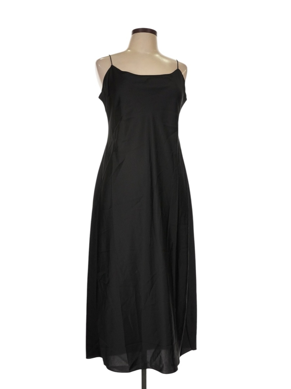 J. Crew Gwyneth Slip Dress in Luster Charmeuse Size 12 Black 90s Inspired NWT